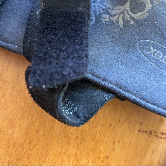 Aetrex 8.5 black Paris Slide Leather Sandal - Picture 6 of 10